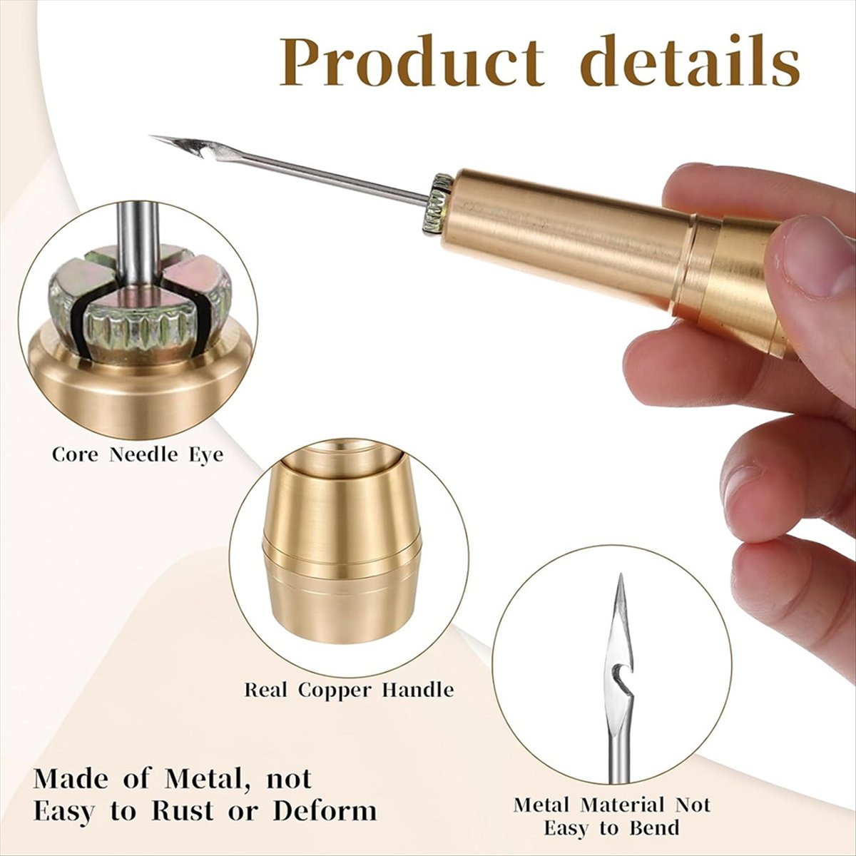 Sewing Repair - 9pcs Leather Sewing Awl Kit with
