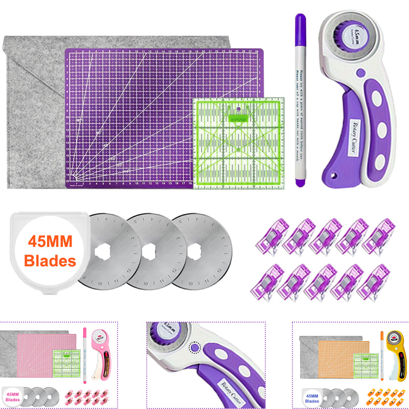 Rotary Cutter Fabric - 45mm Rotary Cutter with Thickened A4