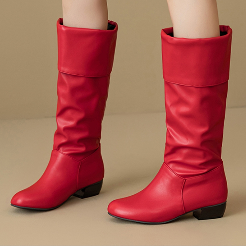 Slip on Knee High Boots Pleate - огляд і ціна Sewing Fleece