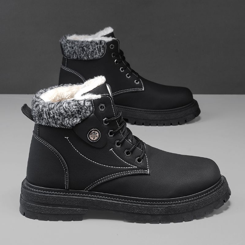 Men's Korean Casual Snow Boots - огляд і ціна Sewing Fleece