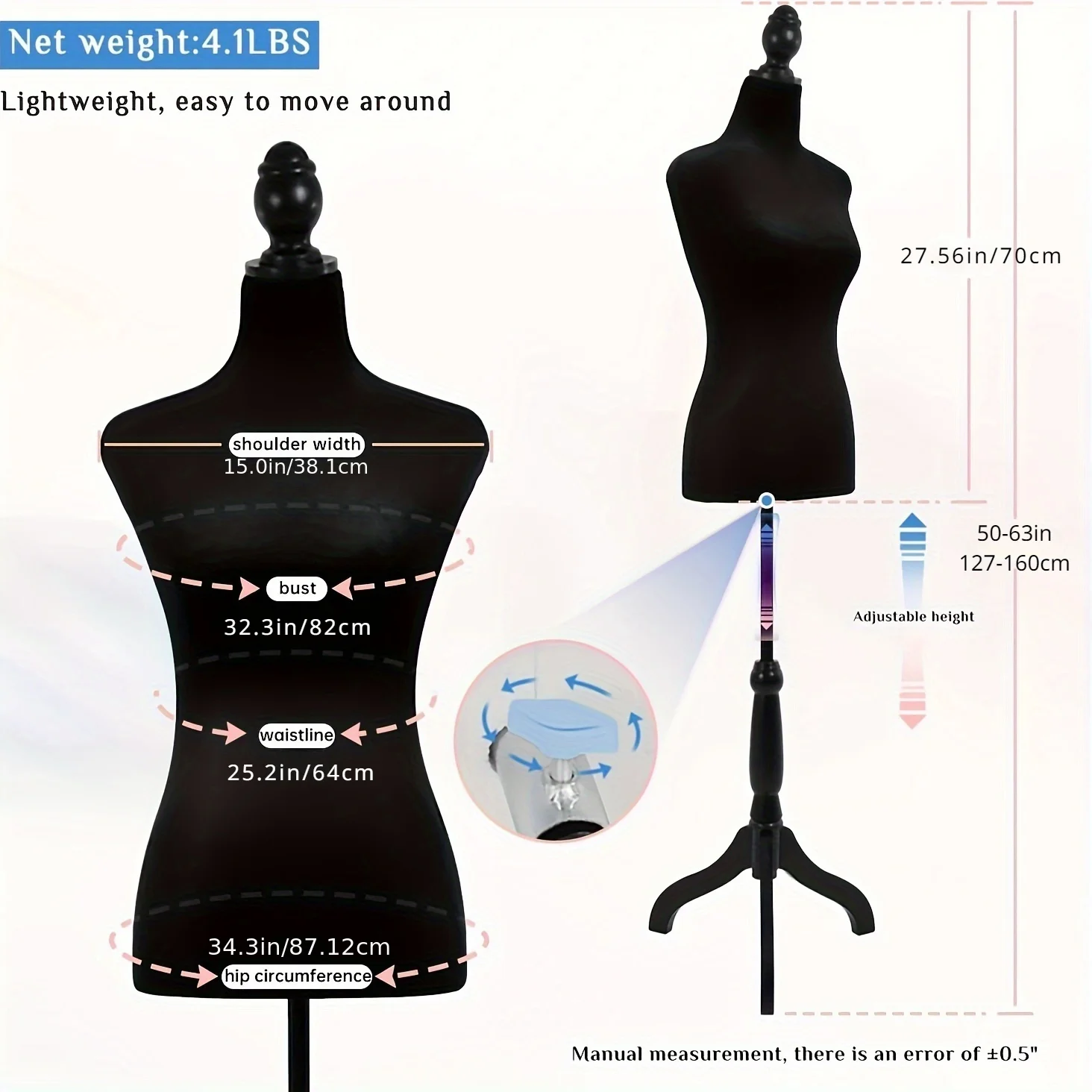 Half Body Mannequin Dress Form - огляд і ціна Dress Form Mannequin