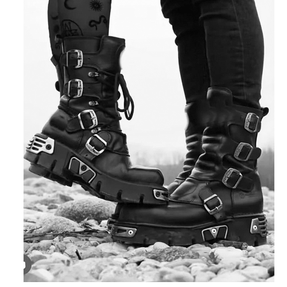 New Men's Punk Motorcycle Boot - огляд і ціна Sewing Zipper