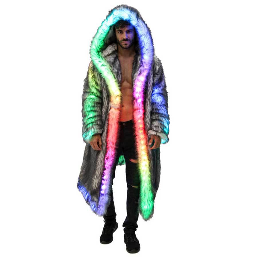 Faux Fur Coat Men Hooded Outer - огляд і ціна Sewing V