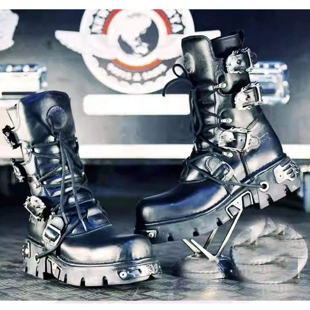 New Men's Punk Motorcycle Boot - огляд і ціна Sewing Zipper
