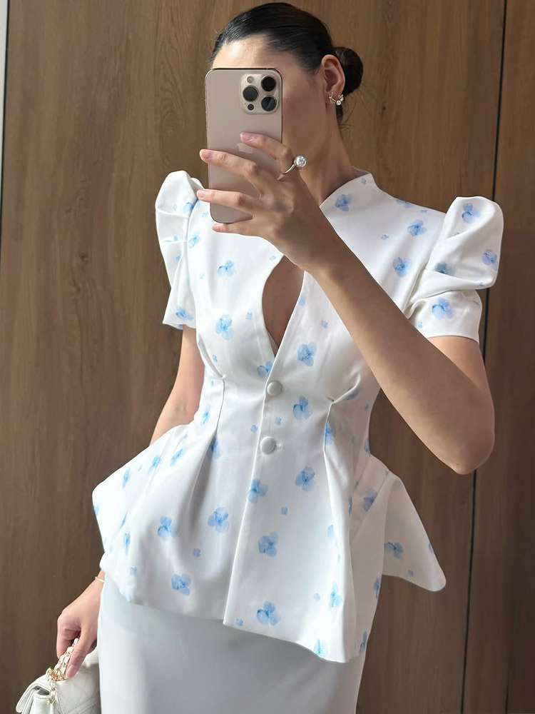 Elegant Satin Floral Print Wom - огляд і ціна Sewing V