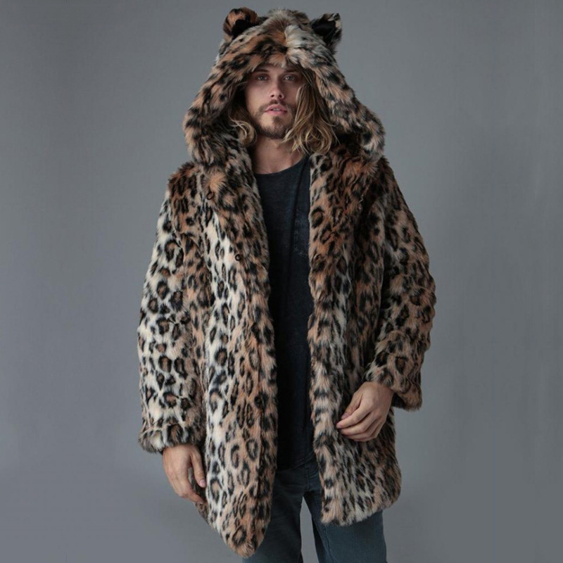 Men Faux Fur Jacket Winter Coa - огляд і ціна Sewing V