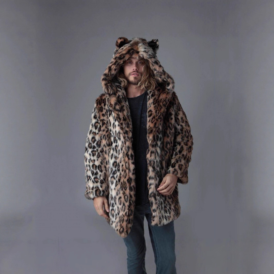 Men Faux Fur Jacket Winter Coa - огляд і ціна Sewing V