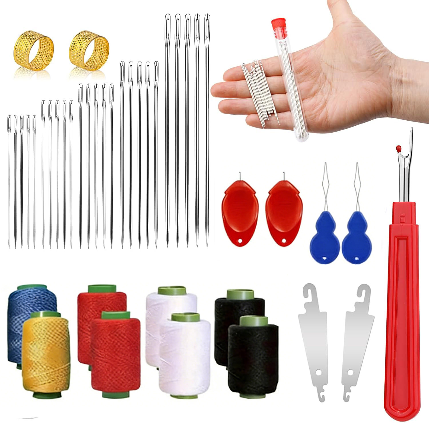43pcs Big Eye Sewing Needle Ki - огляд і ціна Sewing Repair