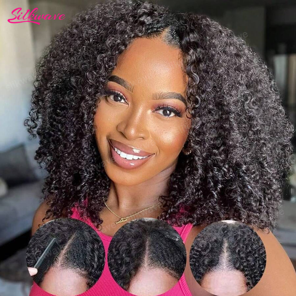 Curly V Part Wig Human Hair No - огляд і ціна Sewing V