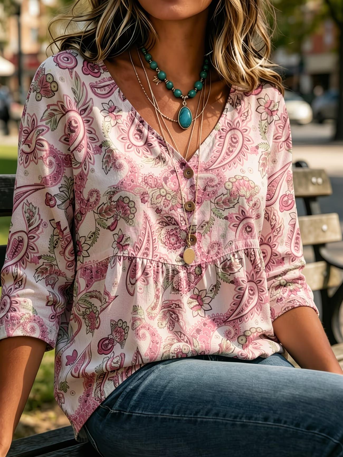 Women's Red Tiny Floral Paisle - огляд і ціна Sewing V