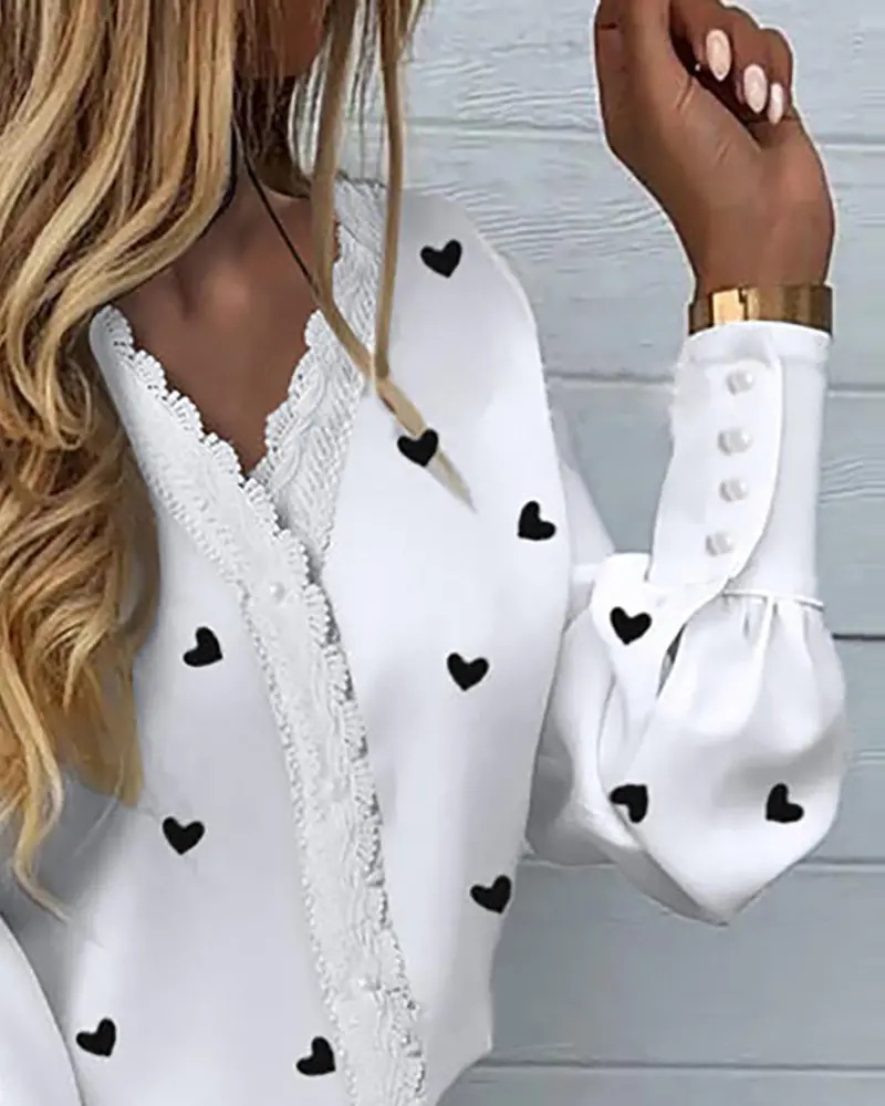 Women Sweet Love Heart Paintin - огляд і ціна Sewing V